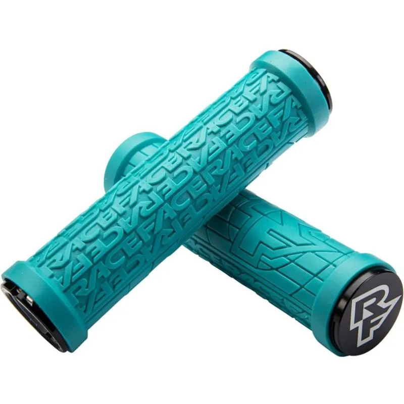 Manșoane pentru bicicletă RACE FACE Grippler 30mm Lock on Turquoise Expediere rapidă